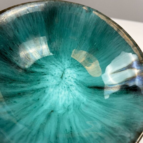 Blue drip glaze small dish bowl oven proof made in Canada - Picture 3 of 6